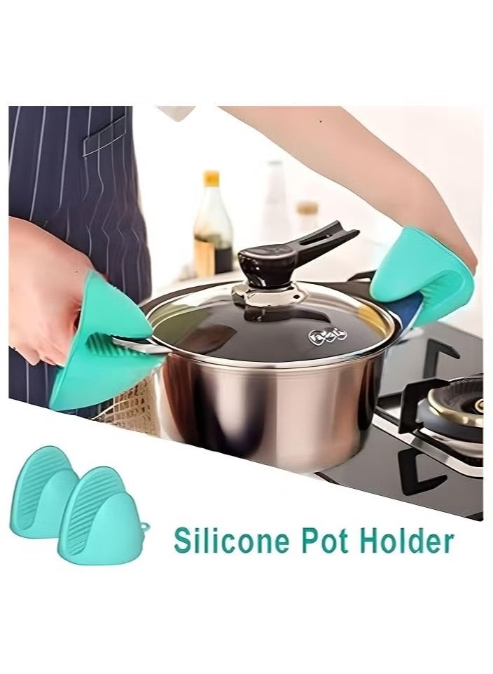 SUKILO طقم أدوات مطبخ من 19 قطعة بمقابض خشبية من السيليكون مع سكاكين، لوح تقطيع، ملاعق طهي، ملعقة تقليب، خفاقات، ملقط، والمزيد – أدوات مطبخ مقاومة للالتصاق وحرارة للطهي والخبز - Image 4